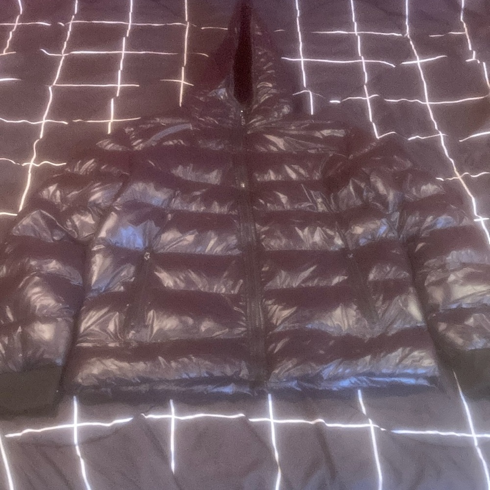 Black hooded bubble puffer jacket mens